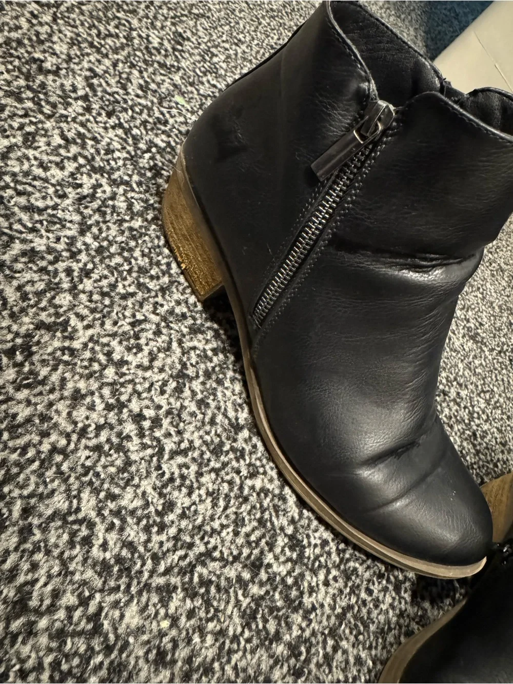 Women's Black Leather Ankle Boots - Classic Side-Zip Chelsea Style